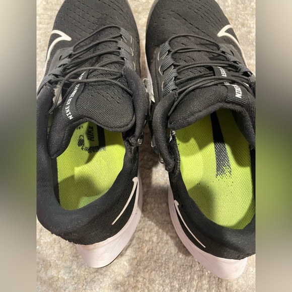 Nike Air Zoom Pegasus 38 Black & White Side Zip Velcro Closure Women’s Size 9 - Picture 13 of 15